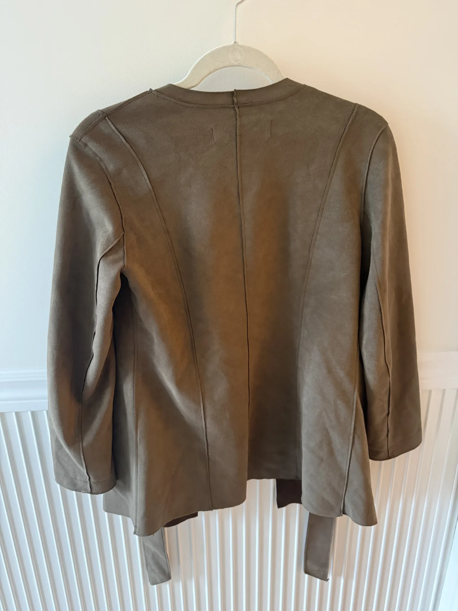 Image for Faux suede-style cardigan