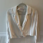 Thumbnail for Cropped linen blouse