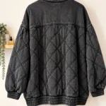 Thumbnail for FREE PEOPLE — Manteau matelassé noir délavé | Taille L