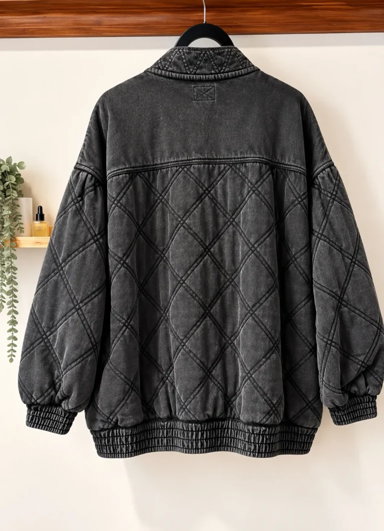 Image for FREE PEOPLE — Manteau matelassé noir délavé | Taille L