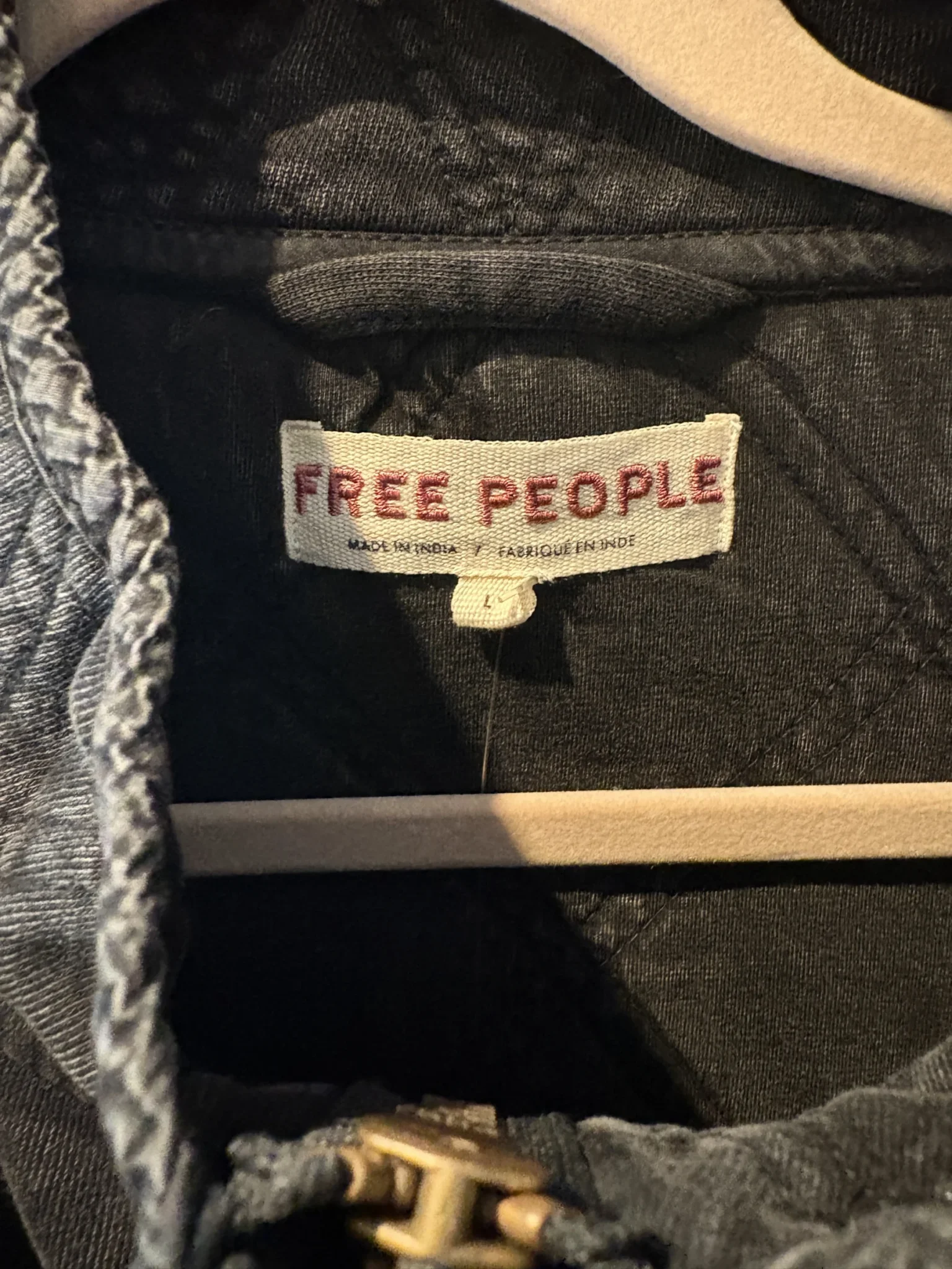 Image for FREE PEOPLE — Manteau matelassé noir délavé | Taille L