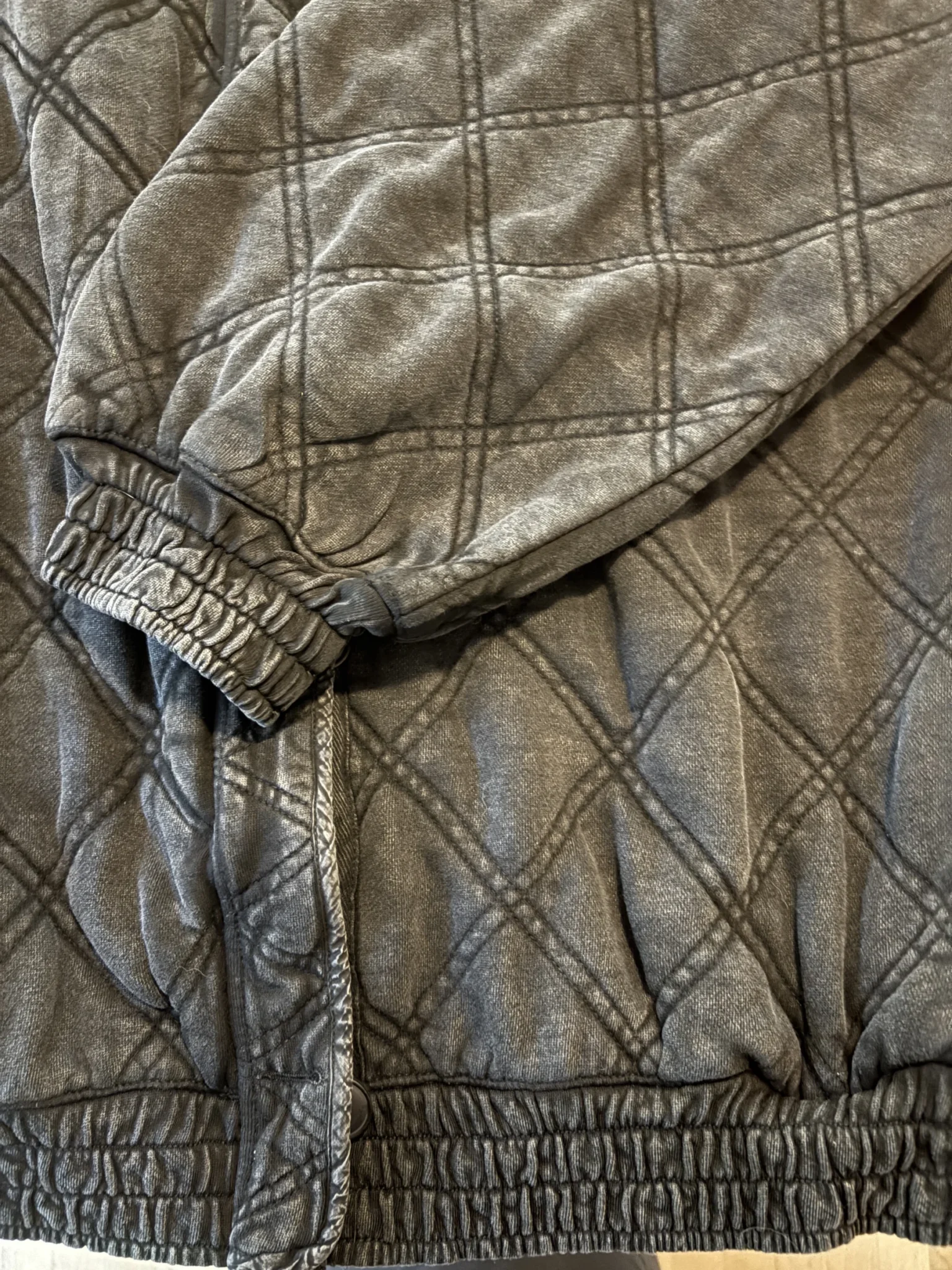 Image for FREE PEOPLE — Manteau matelassé noir délavé | Taille L