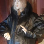 Thumbnail for Manteau cuir brodé Claire France