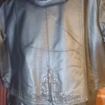 Thumbnail for Manteau cuir brodé Claire France