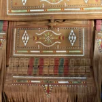 Thumbnail for Vintage hand-embroidered, handcrafted leather shoulder bag – Boho / Tuareg style