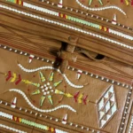 Thumbnail for Vintage hand-embroidered, handcrafted leather shoulder bag – Boho / Tuareg style