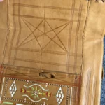 Thumbnail for Vintage hand-embroidered, handcrafted leather shoulder bag – Boho / Tuareg style
