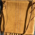 Thumbnail for Vintage hand-embroidered, handcrafted leather shoulder bag – Boho / Tuareg style