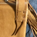 Thumbnail for Vintage hand-embroidered, handcrafted leather shoulder bag – Boho / Tuareg style