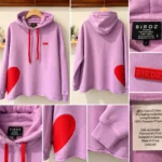 Thumbnail for BIRDZ Women’s Hoodie – mauve and red – Size L