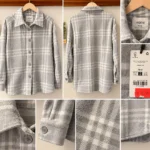 Thumbnail for Ardene grey & cream checked overshirt – M – BRAND NEW WITH TAG