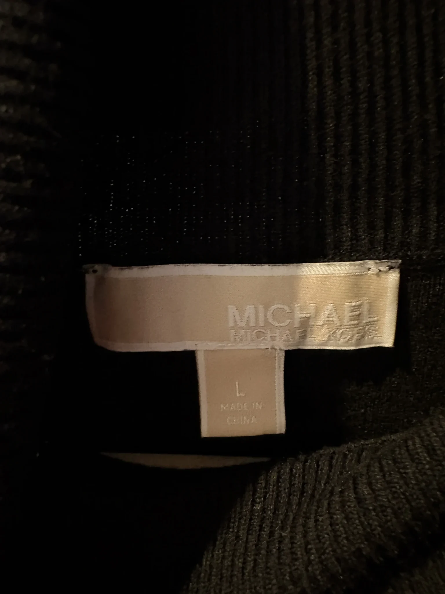 Image for Chandail long noir Michael Michael Kors à col roulé et zips – L