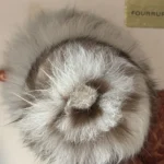 Thumbnail for A stunning flower brooch made from genuine chinchilla fur – With original box