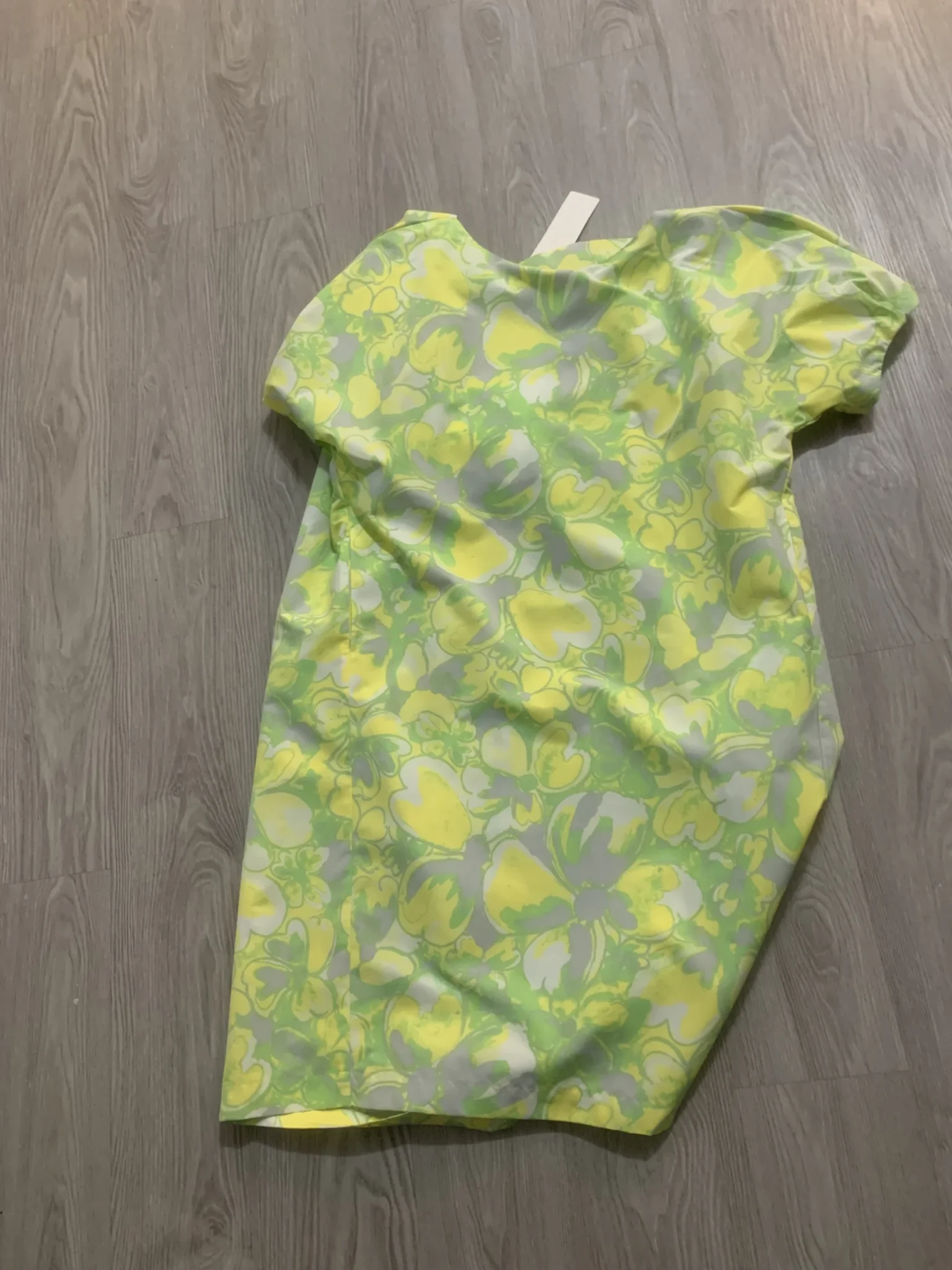Image for Uniqlo Lime and White Floral Swim Coverup Dress