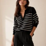 Featured thumbnail for Wilfred wool polo shirt (Aritzia) – XXS – Striped, oversized – As good as new