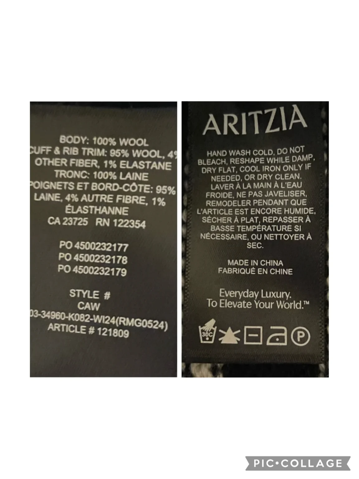 Image for Wilfred wool polo shirt (Aritzia) – XXS – Striped, oversized – As good as new