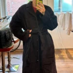 Thumbnail for Manteau vintage trench coat en laine Momenti Deimos made in Italie unisexe