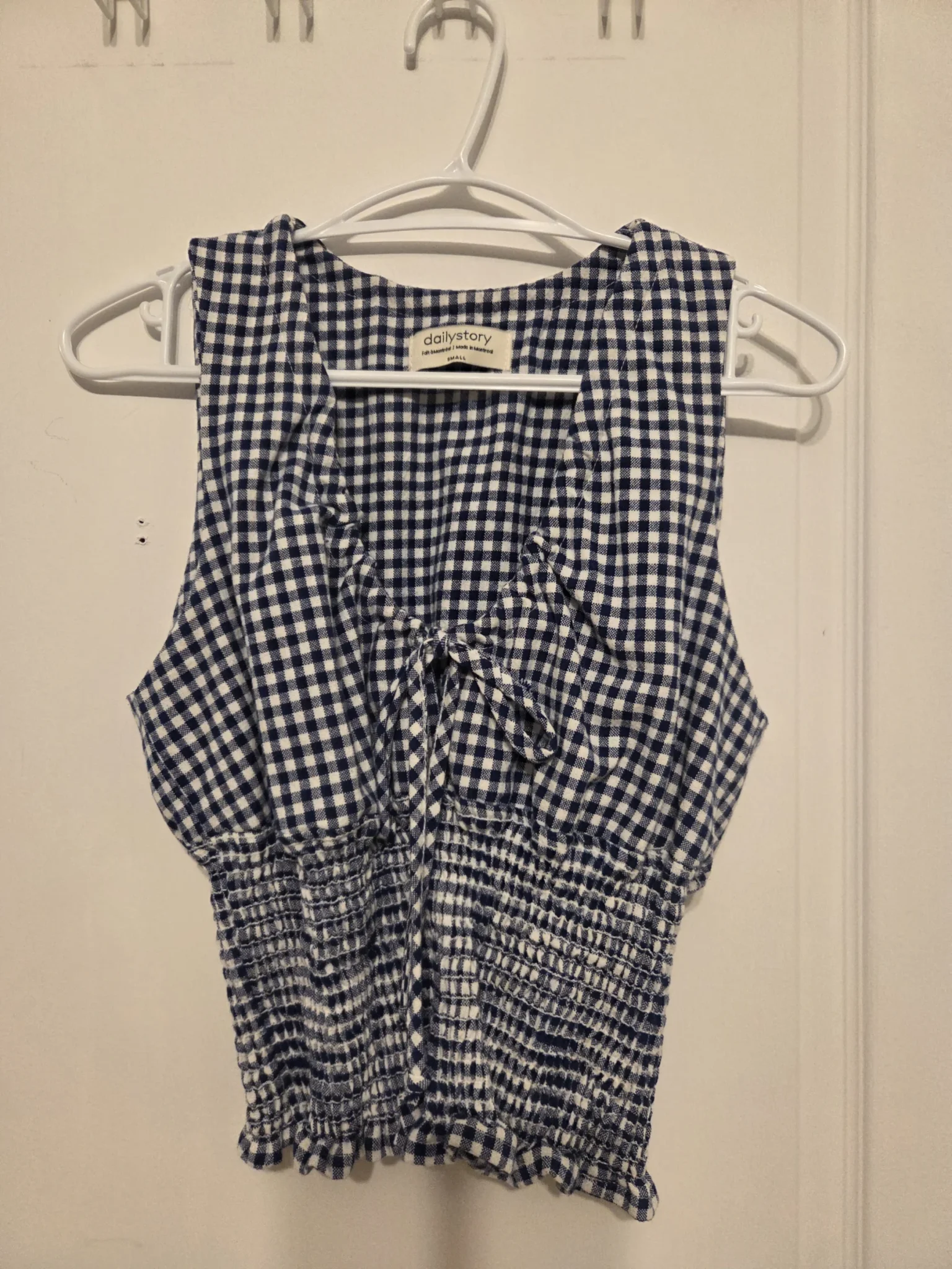 Image for Honeycomb Vichy top