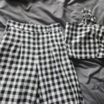 Featured thumbnail for Matching Vichy-print top and trousers set