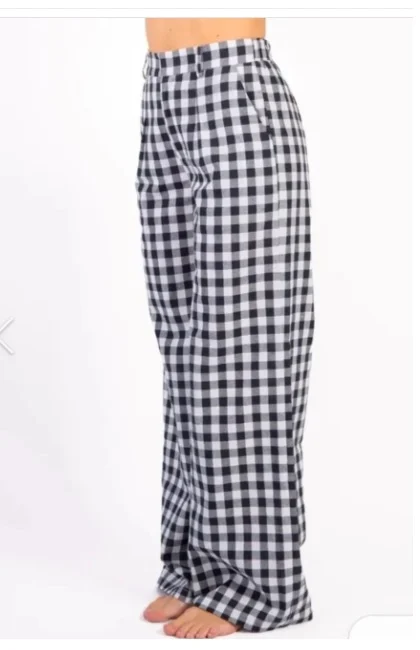 Image for Matching Vichy-print top and trousers set