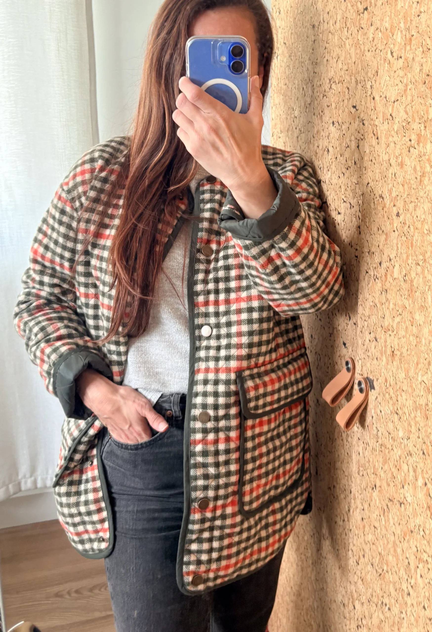 Rachel Zoe checked jacket – Can also be worn as a light coat Rachel Zoe seconde main