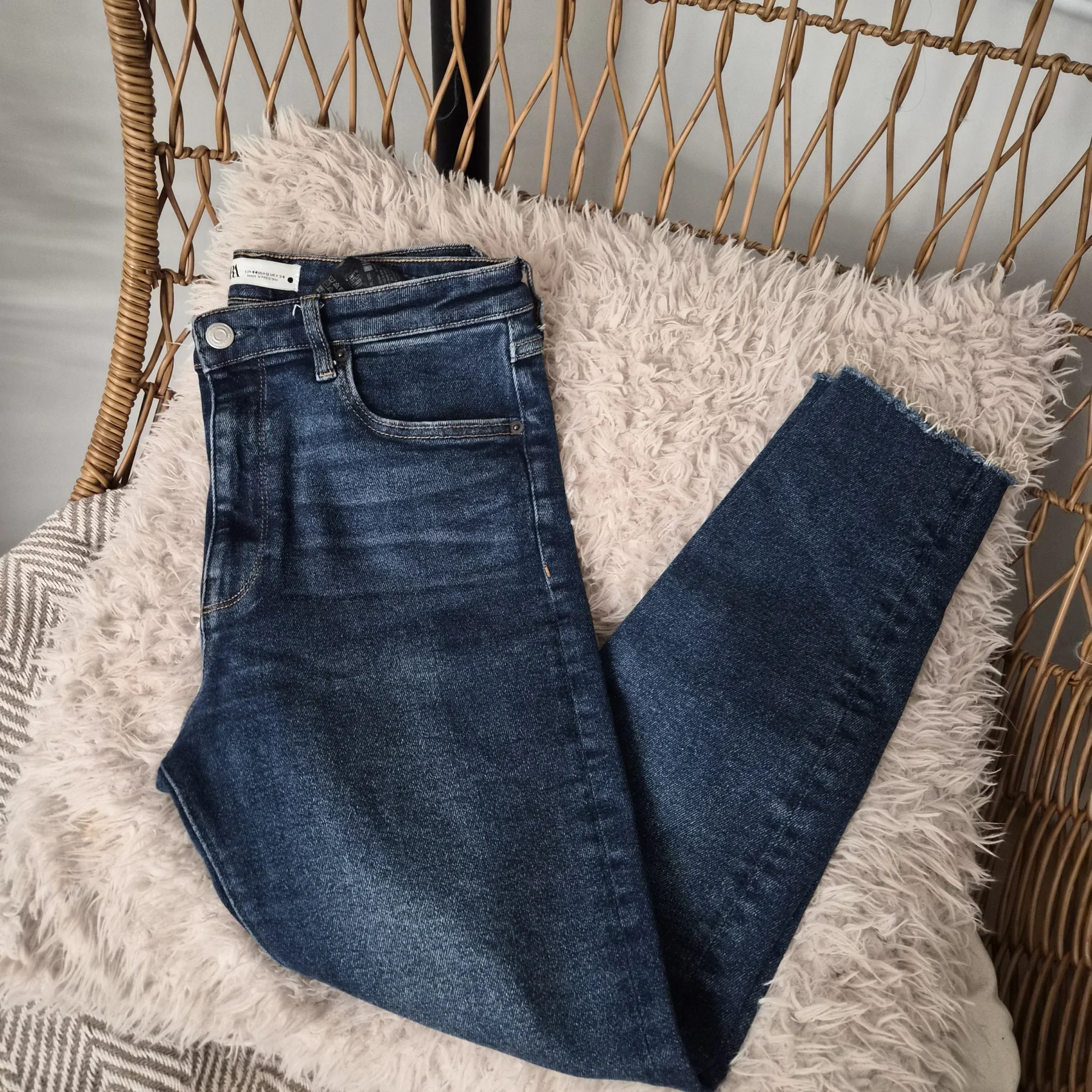 High-waisted jeans – ankle-length Zara seconde main