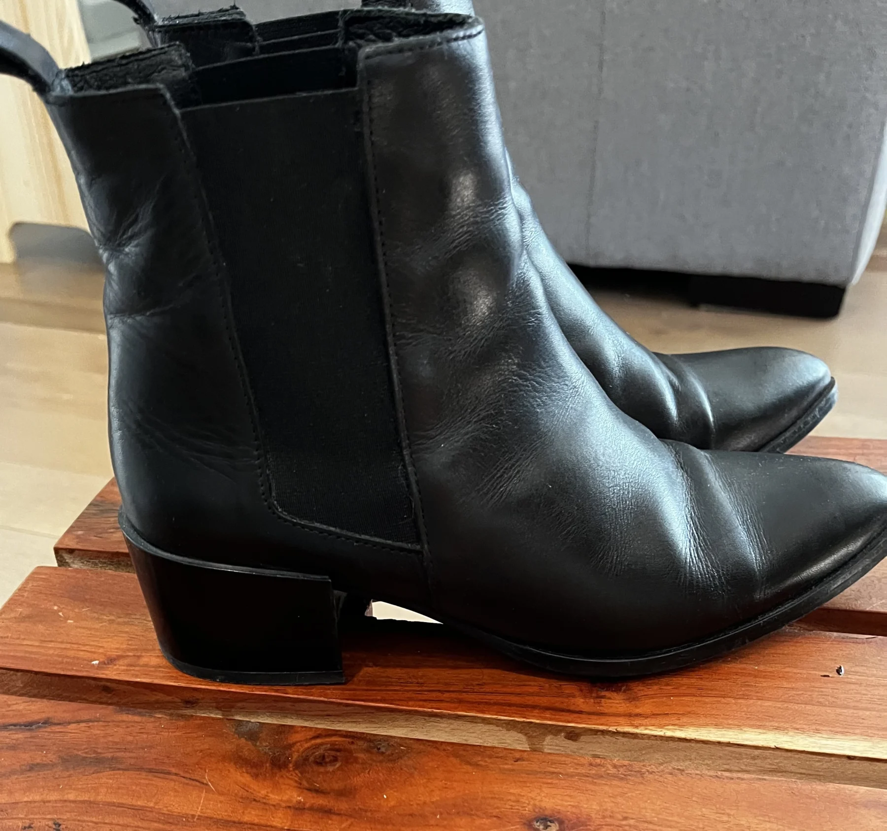 Autumn leather ankle boots *Other seconde main