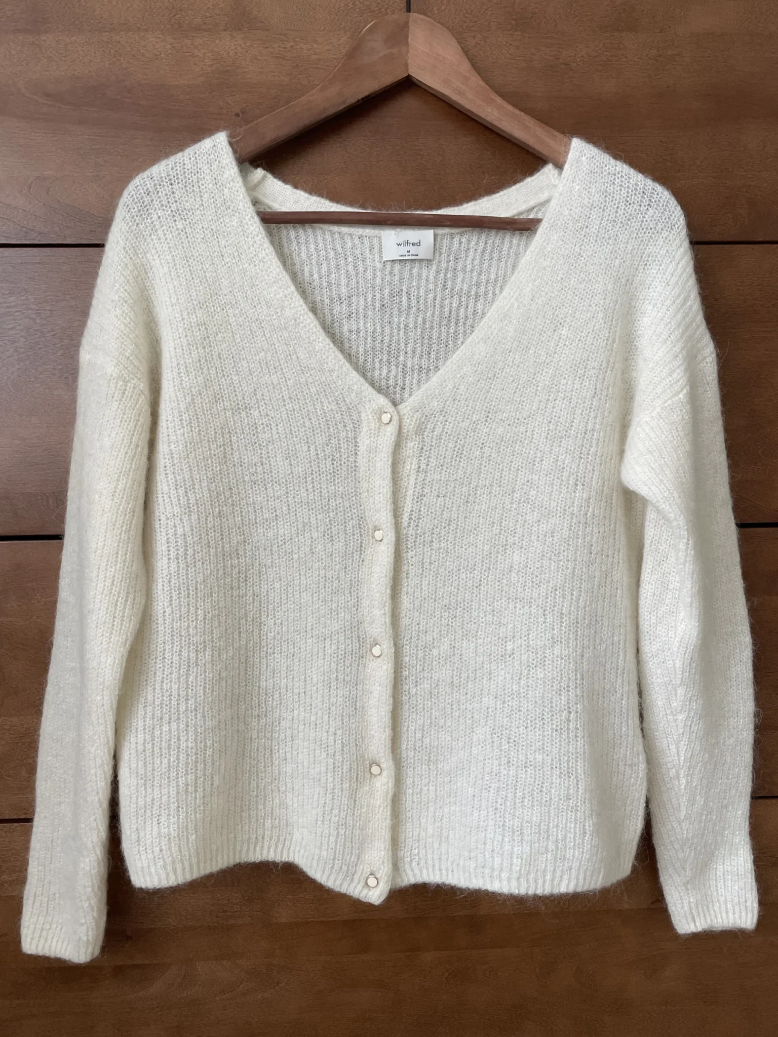 Image for Cardigan 2 dans 1  Wilfred par Aritzia – Crème – Comme neuf
