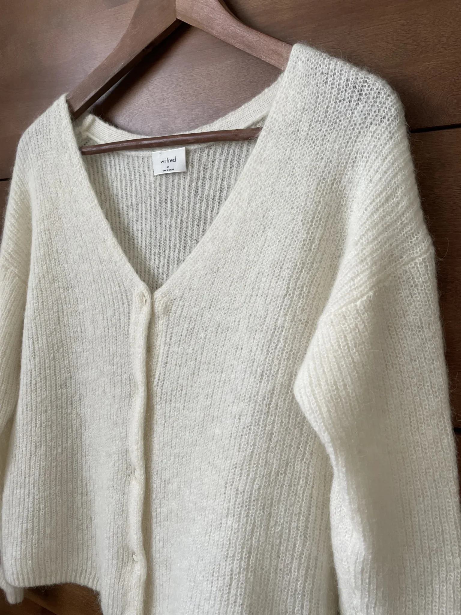 Image for Cardigan 2 dans 1  Wilfred par Aritzia – Crème – Comme neuf