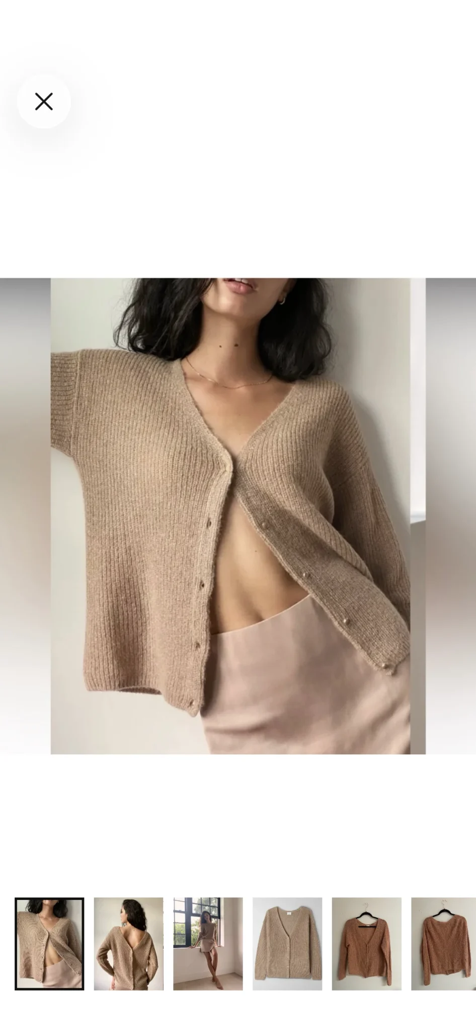Image for Cardigan 2 dans 1  Wilfred par Aritzia – Crème – Comme neuf