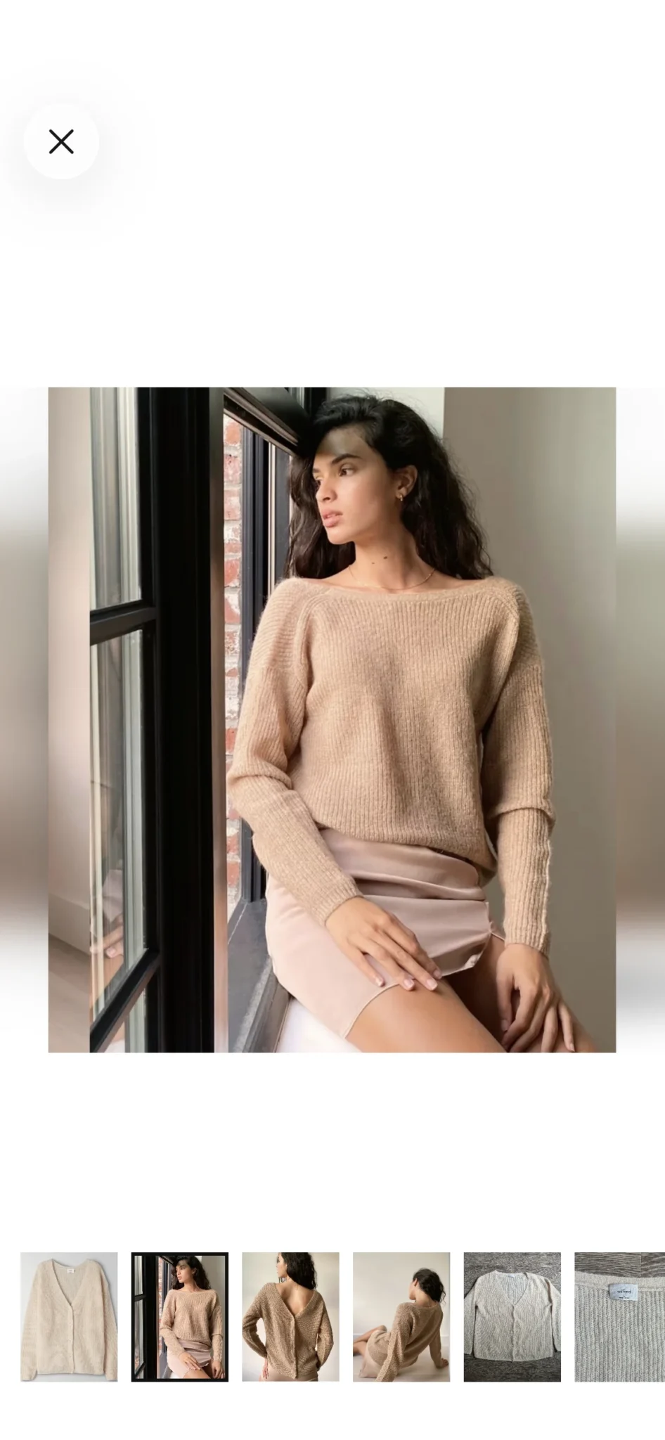 Image for Cardigan 2 dans 1  Wilfred par Aritzia – Crème – Comme neuf