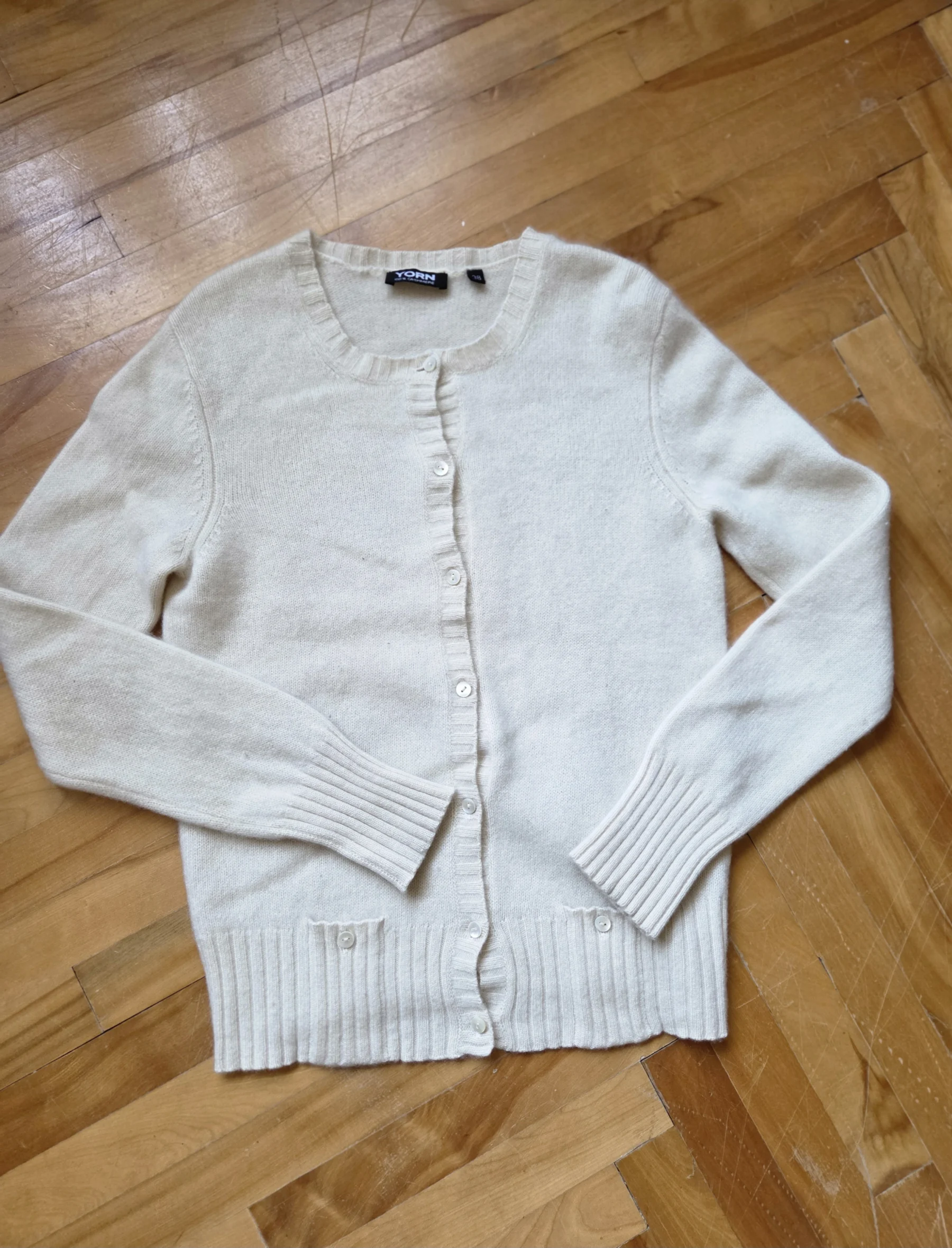 YORN 100% ivory cashmere waistcoat *Other seconde main
