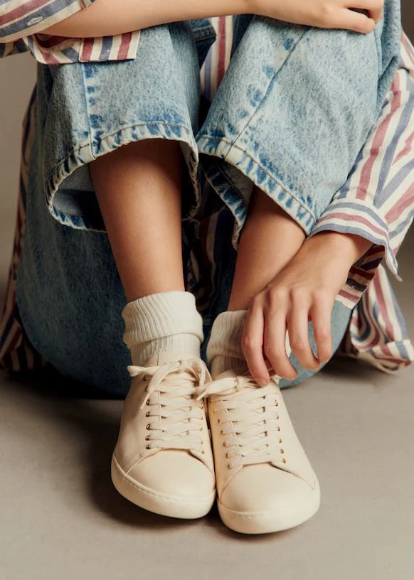 SEZANE leather trainers Sézane seconde main