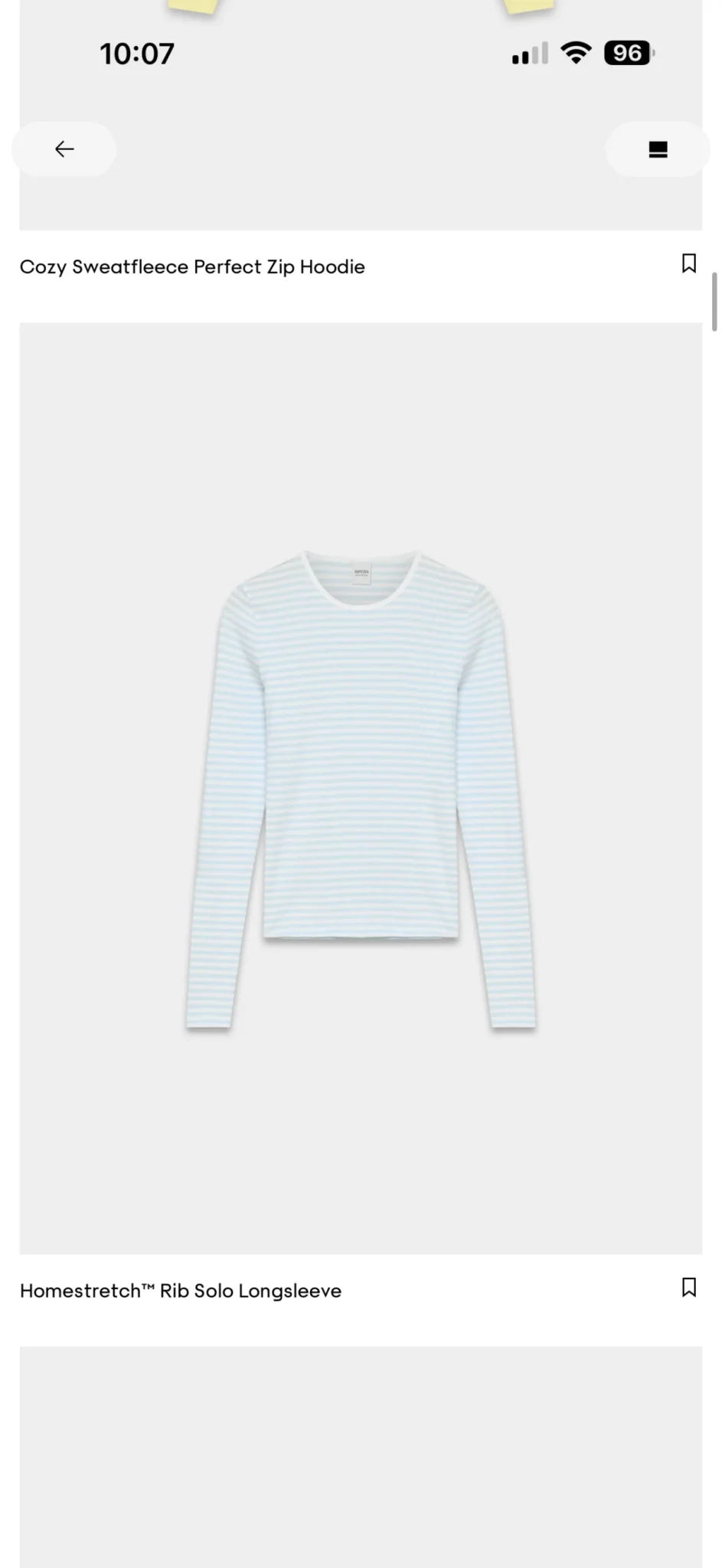 Featured image for Haut aritzia ligné bleu et blanc femme medium