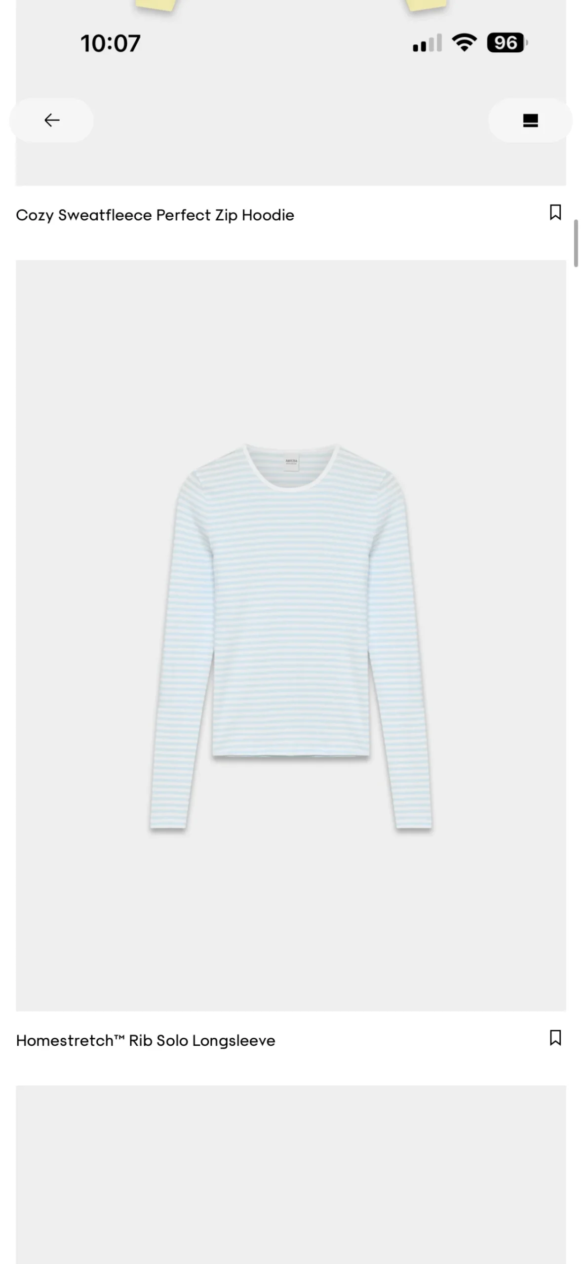 Aritzia blue and white striped top for women, size medium Aritzia seconde main