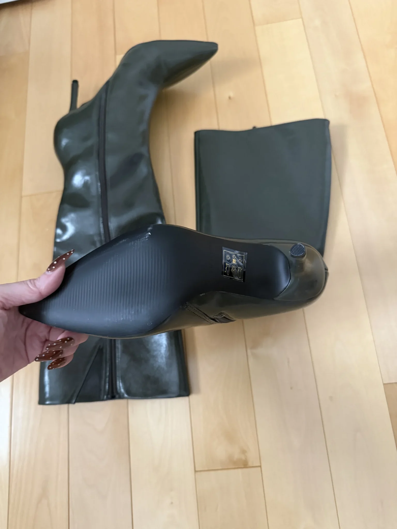 Image for Khaki boots, size 7, Call it Spring, brand new