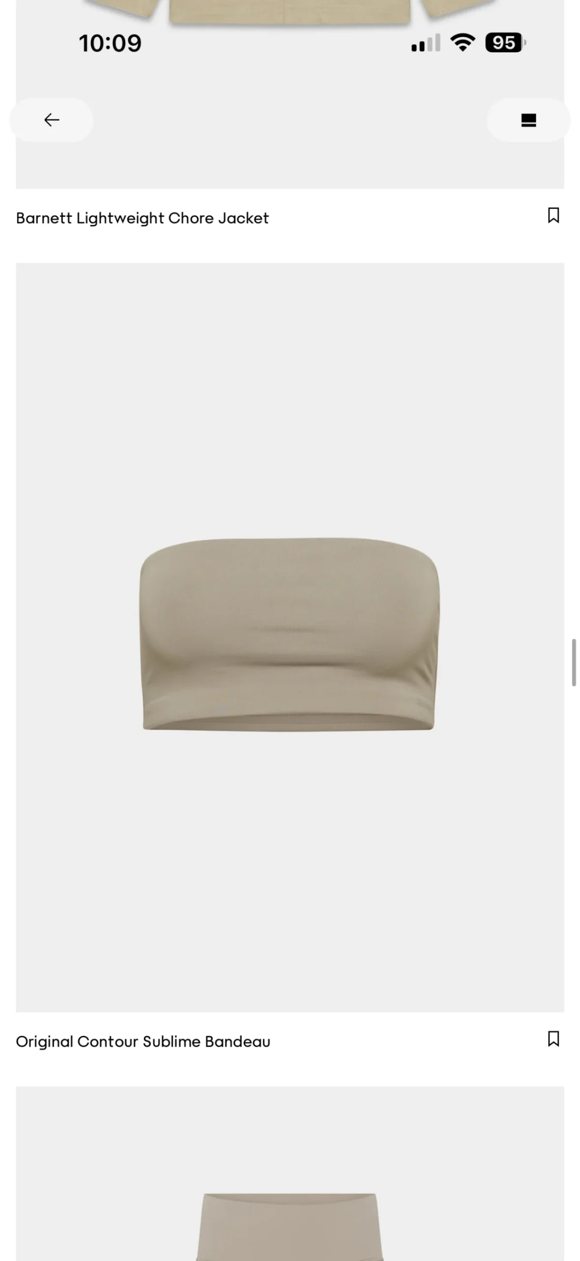 Aritzia beige medium-length top Aritzia seconde main