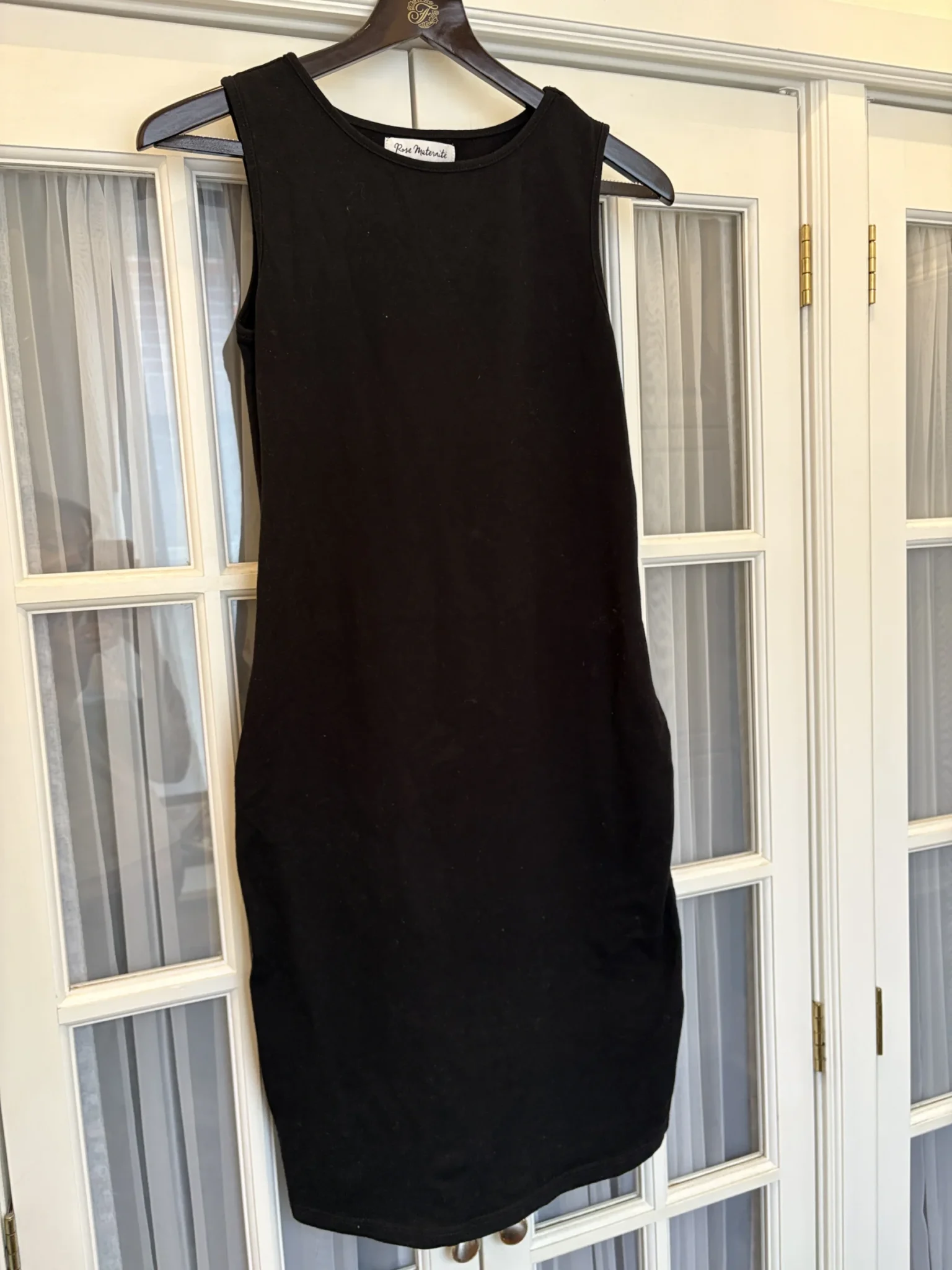 Featured image for Black sleeveless nursing dress Rose Maternité