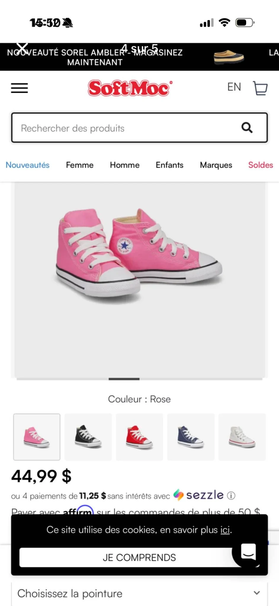 Image for Converse for babies, size 6