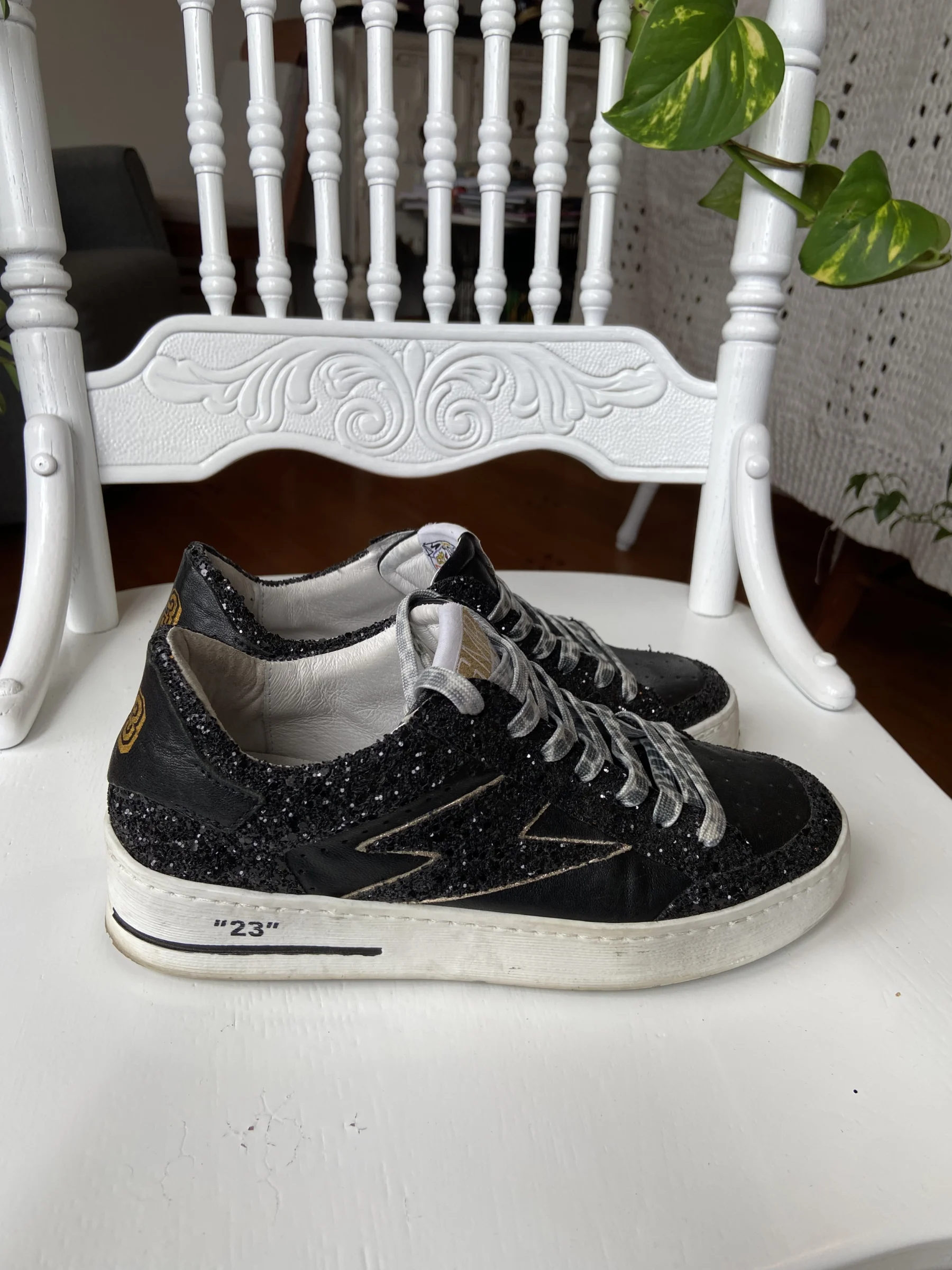SMR23 / Semerdjian black glitter trainers – size 37 *Other seconde main
