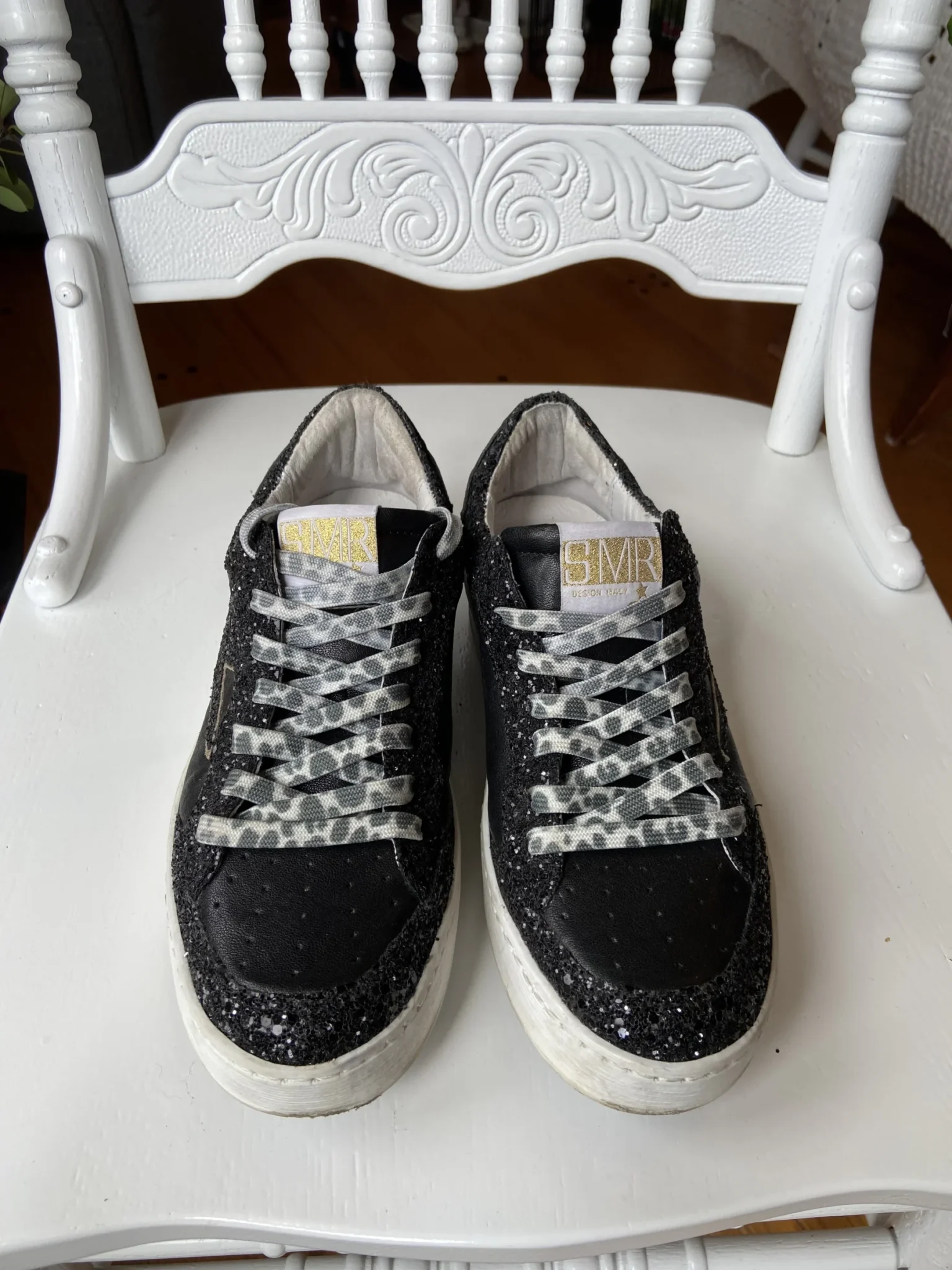 Image for SMR23 / Semerdjian black glitter trainers – size 37