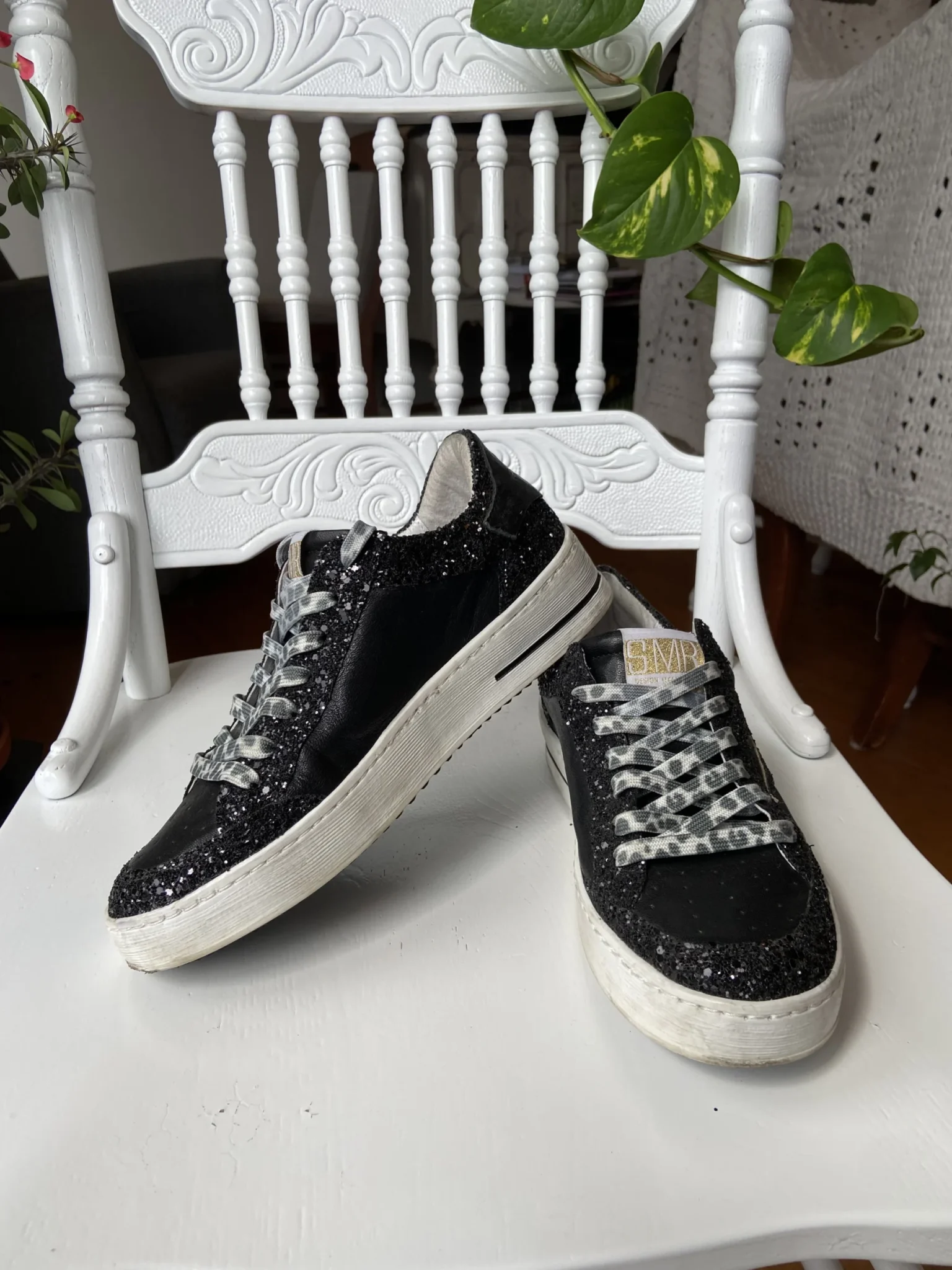 Image for SMR23 / Semerdjian black glitter trainers – size 37