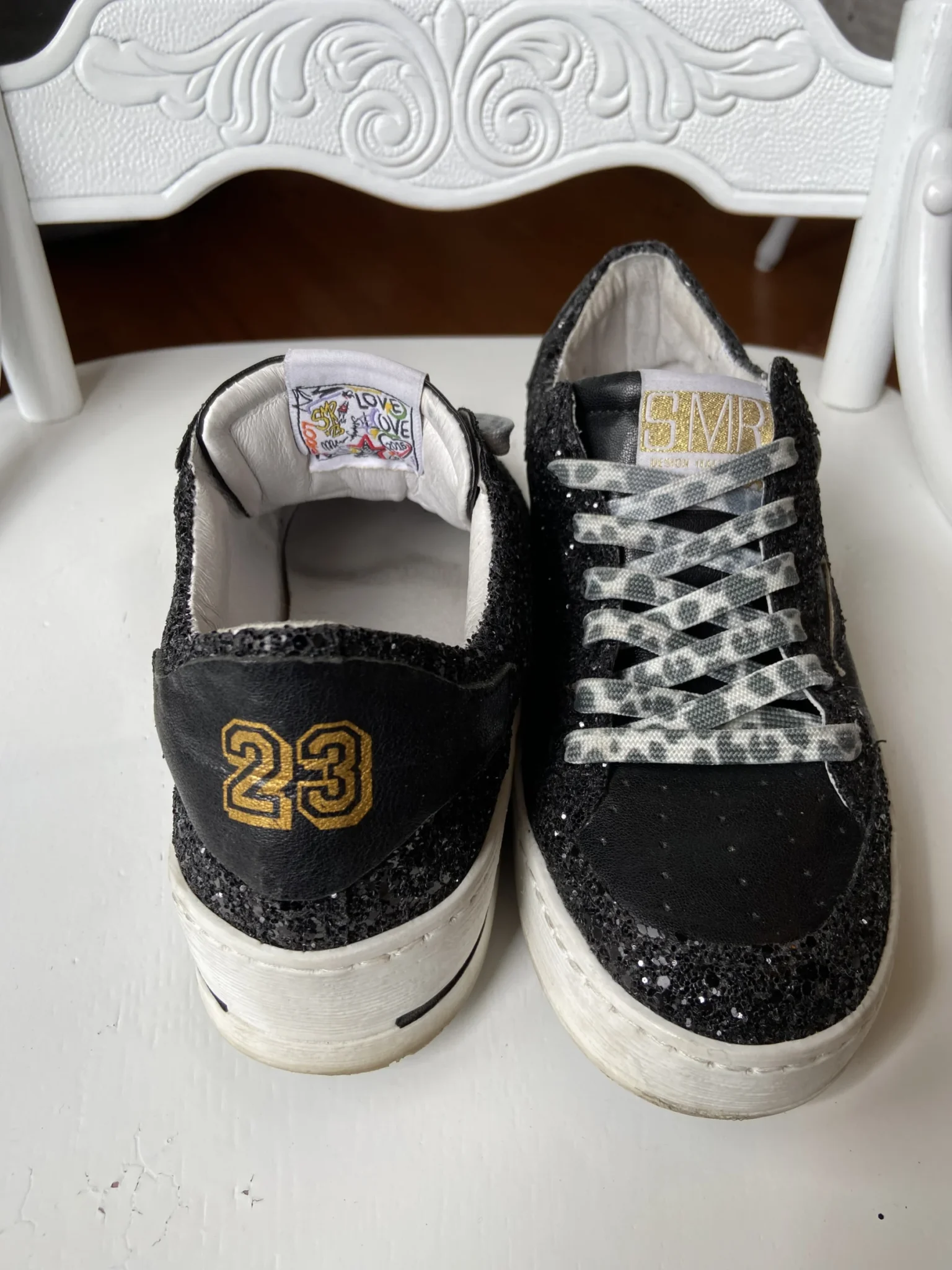 Image for SMR23 / Semerdjian black glitter trainers – size 37