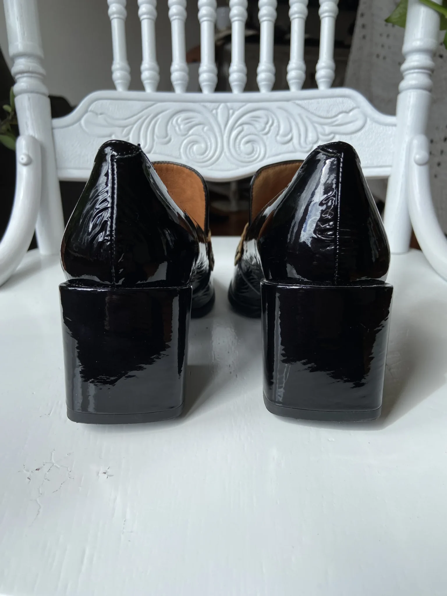Image for Ángel Alarcón heeled moccasins – black patent leather – size 35