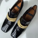 Thumbnail for Ángel Alarcón heeled moccasins – black patent leather – size 35