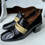 Thumbnail for Ángel Alarcón heeled moccasins – black patent leather – size 35