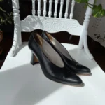 Thumbnail for Via Spiga black leather court shoes – size 8B – Made in Italy