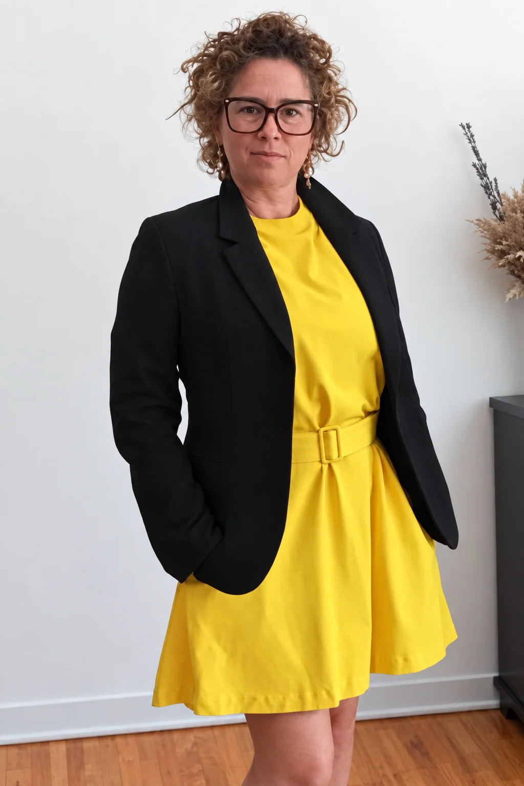 Fitted black button-up jacket (8) *Other seconde main