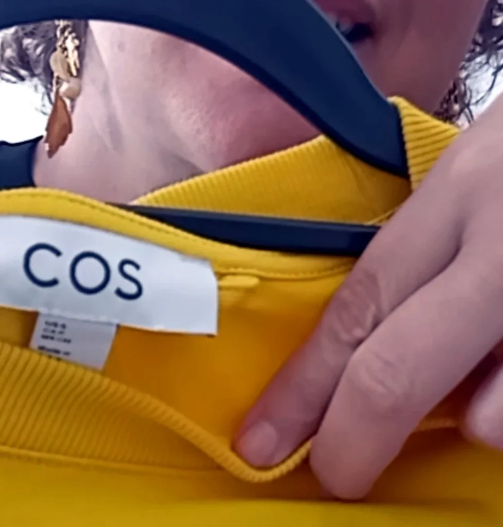 Image for Robe t-shirt jaune moutarde en coton avec ceinture (S)