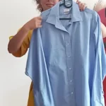 Featured thumbnail for Chemise Arrow bleu pâle à microcarreaux (TG)